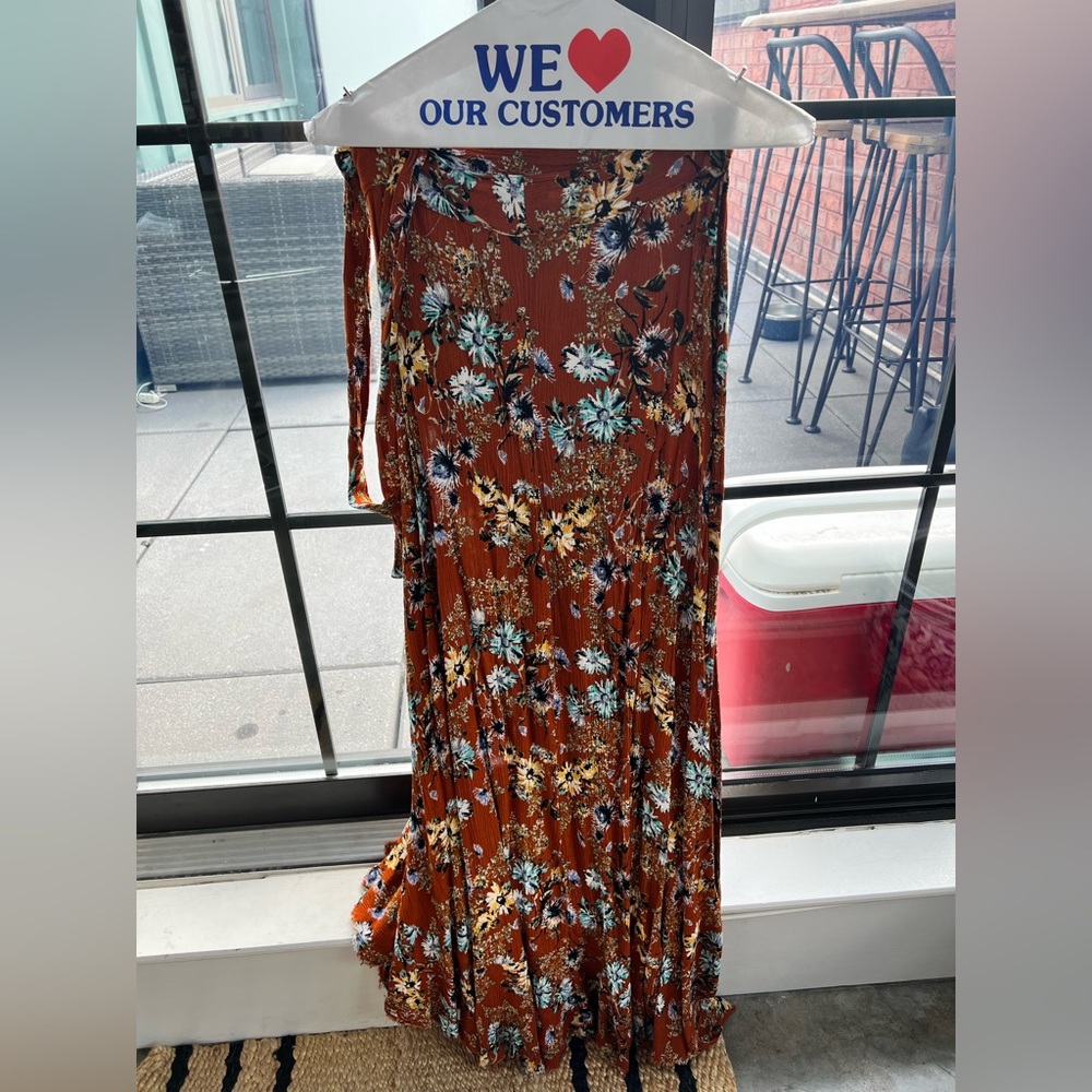 High low wrap floral skirt size xs